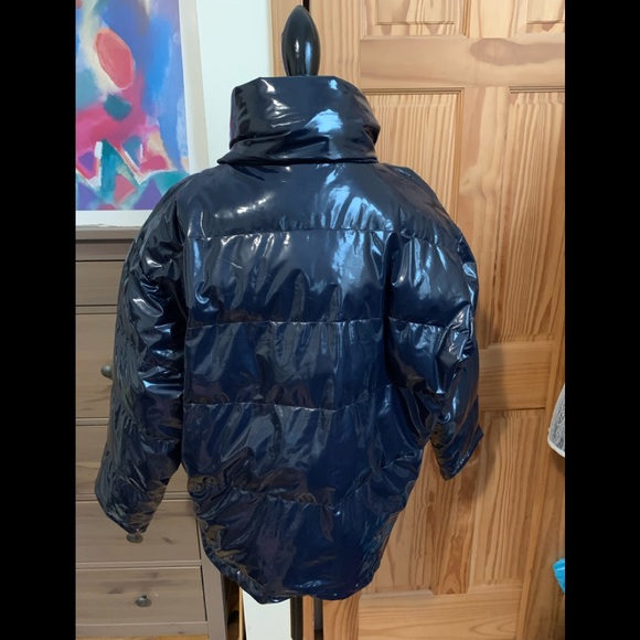 LIGHT BEFORE DARK  BUBBLE JACKET NAVY medium navy never worn - Picture 3 of 9